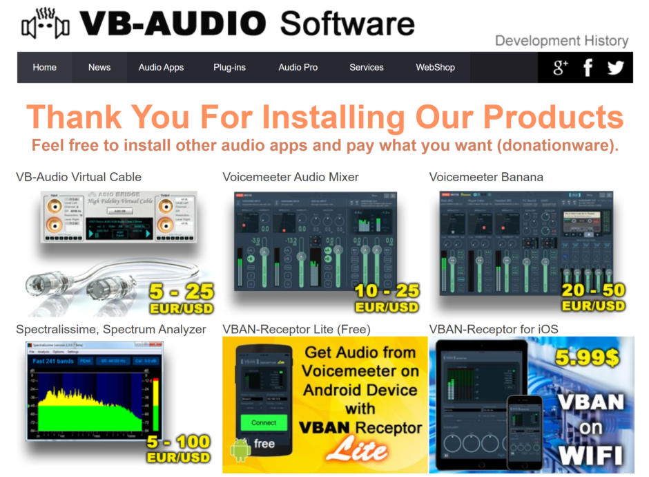 install virtual audio cable c